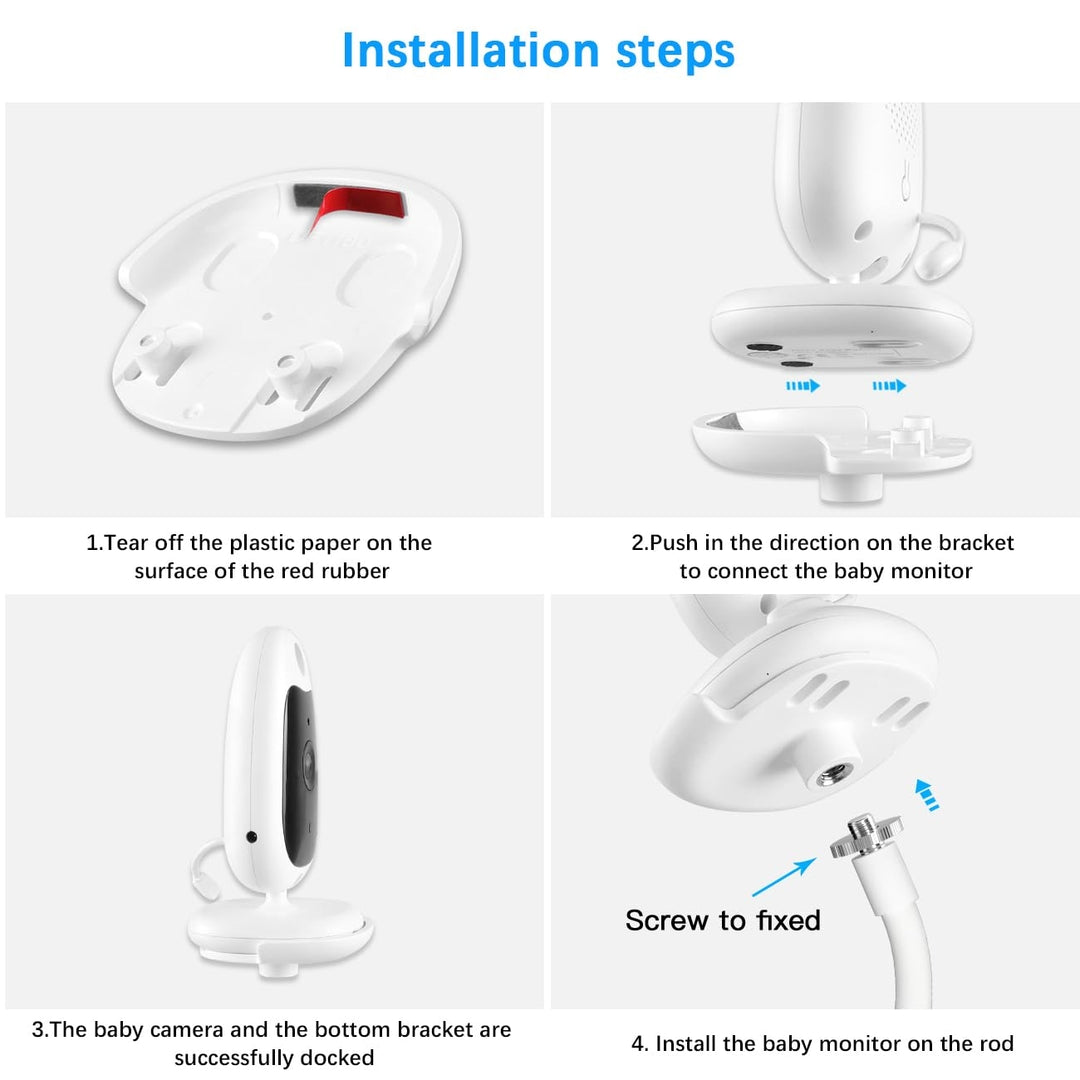 Flexible Baby Monitor Holder for BOIFUN VB610 - Secure Clip Stand for Easy Viewing