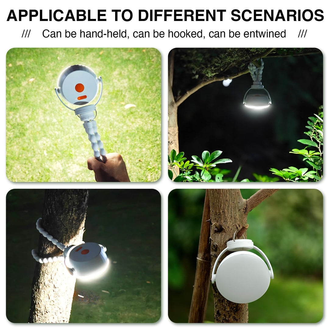 Outdoor Camping Lantern, Flexible Tripod Clip On Portable Lights for Tent,...