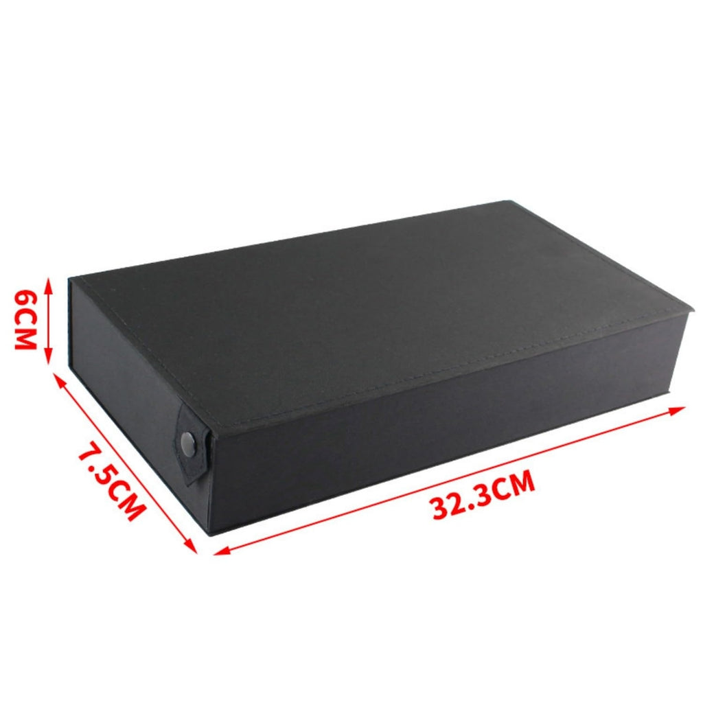 5 Slot Sunglass Organizer Tray Box,Sunglasses Jewelry Collection Case With cover, Black, 7.5X6X32CM