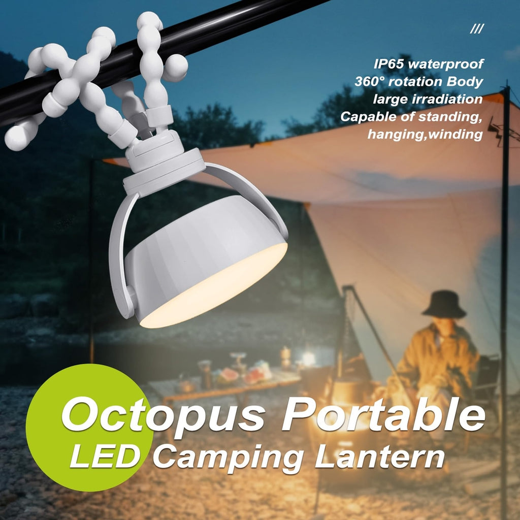 Outdoor Camping Lantern, Flexible Tripod Clip On Portable Lights for Tent,...