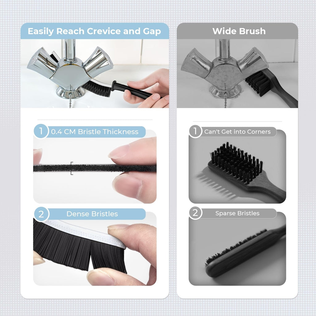 FOOGWEE Crevice Cleaning Brush - Cleaning Brushes for Small Spaces - Hard...
