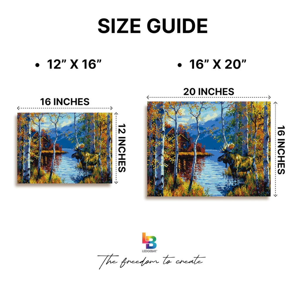 Framed Paint by Numbers Kit for Adults Beginner - Orchard Puzzle 40x50cm with Brushes, Acrylic Paints & Wrinkle-Free Canvas
